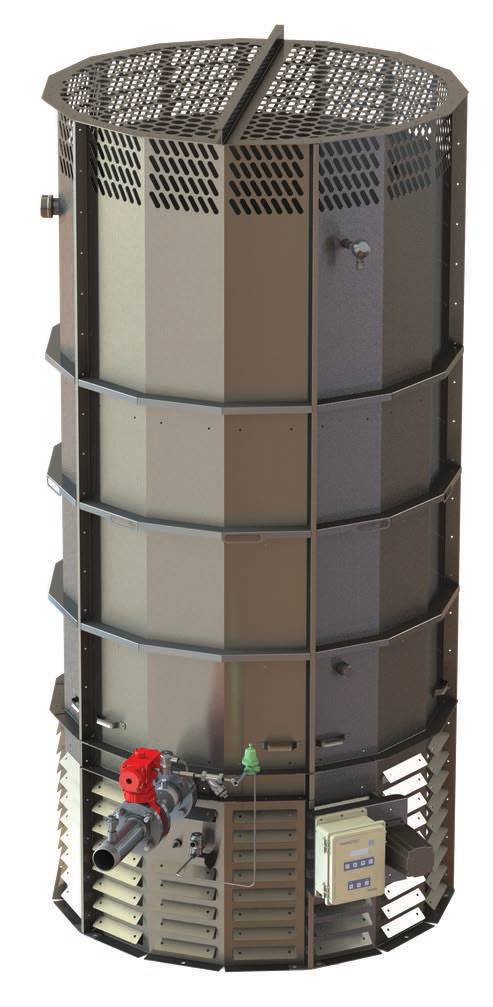 Industrial cylindrical metal structure